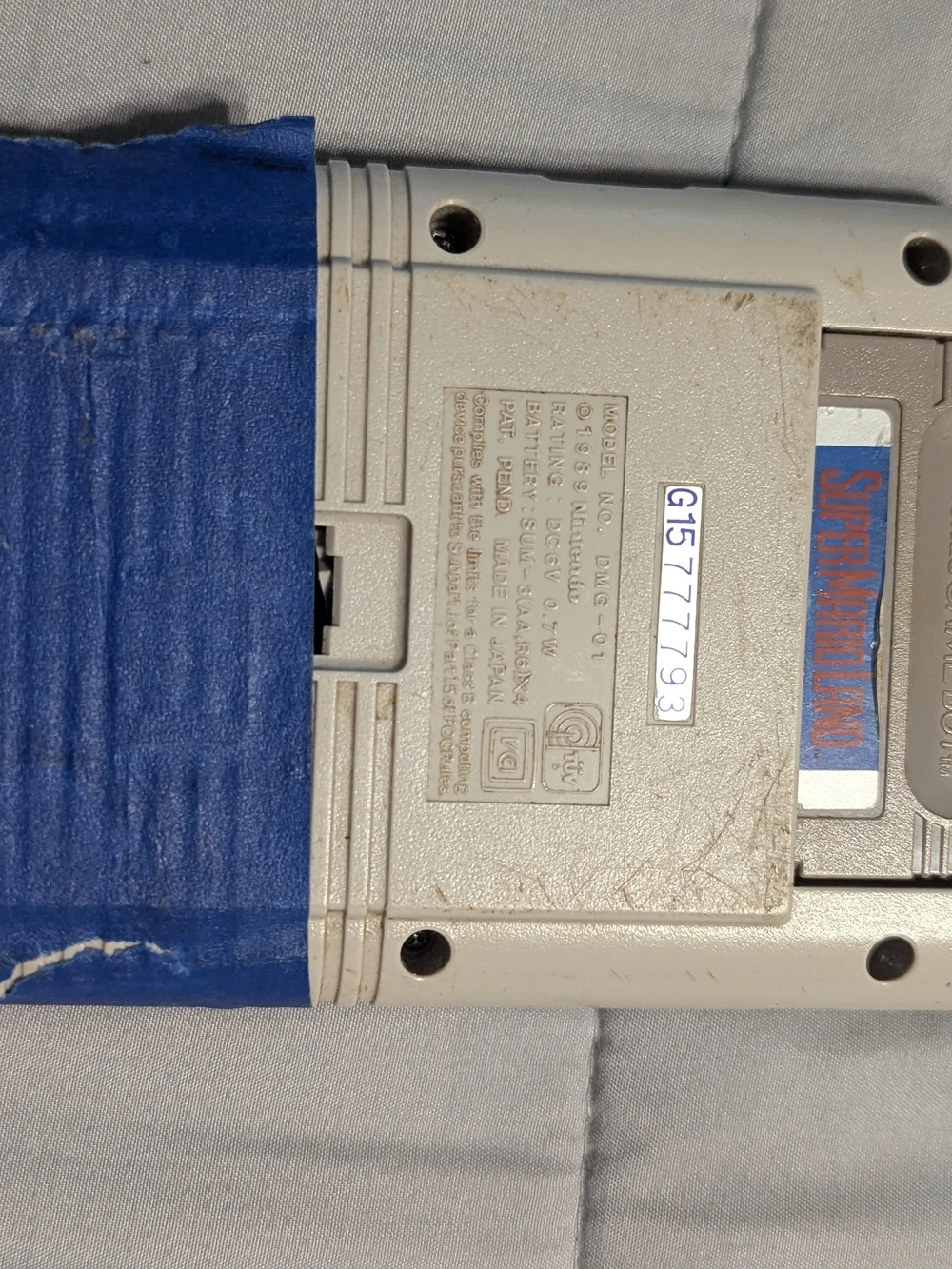 Nintendo Game Boy Portable in Cream with Purple Buttons